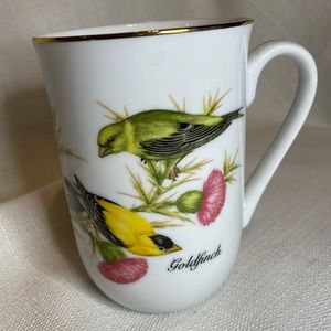 Vintage Goldfinch Mug John James Audobon Porcelains 1985